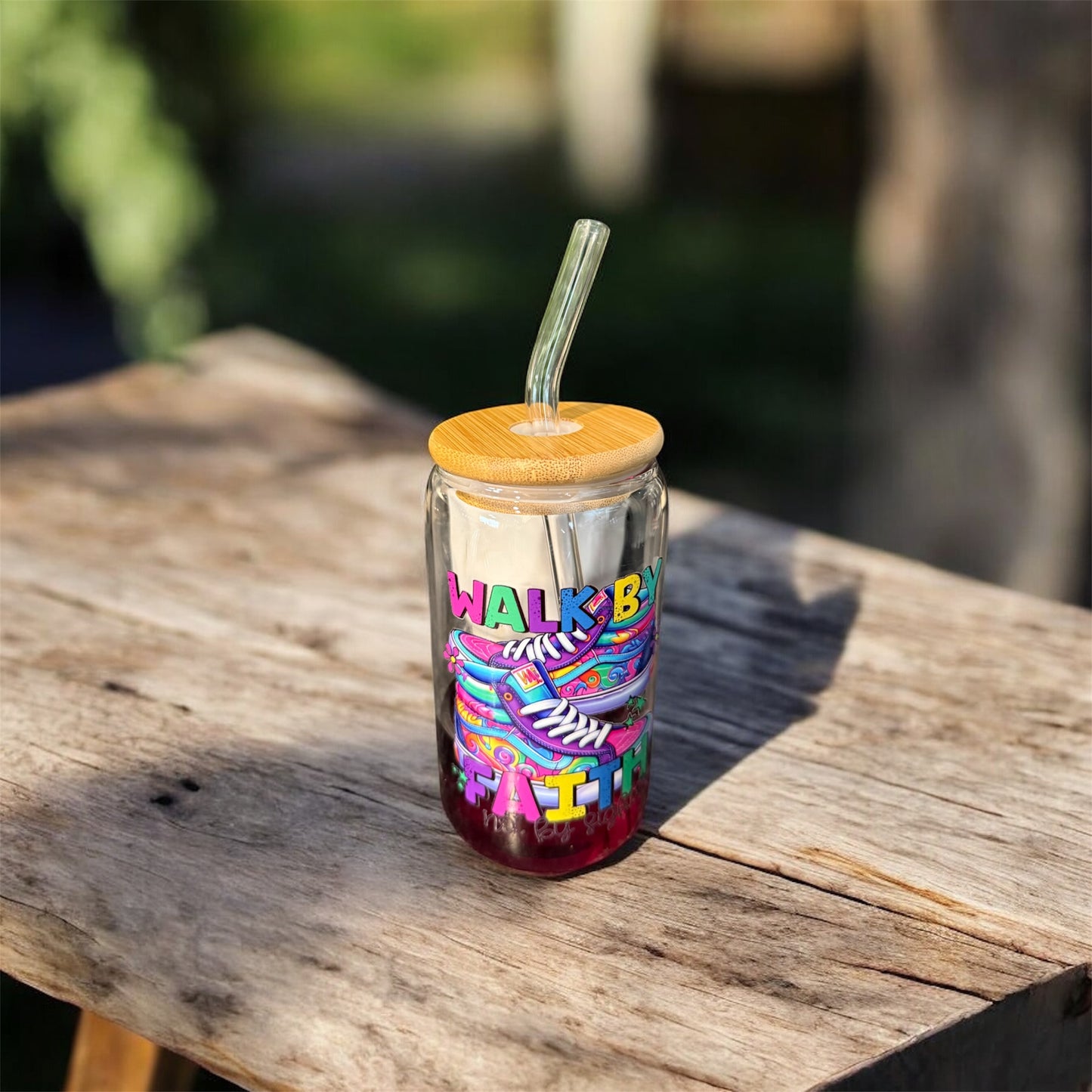 Walk By Faith Libby Glass Cup