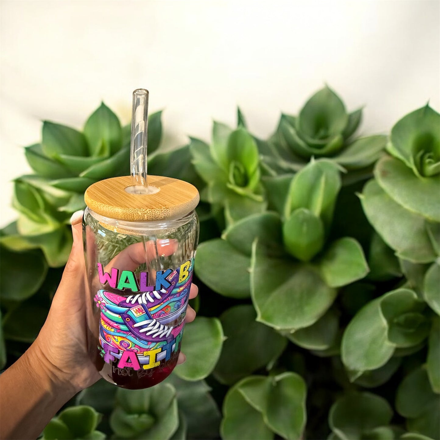 Walk By Faith Libby Glass Cup