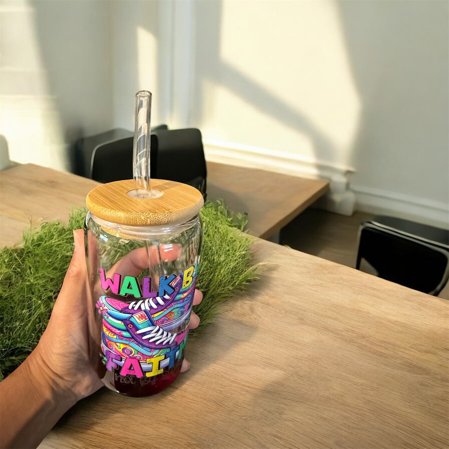 Walk By Faith Libby Glass Cup